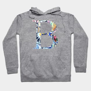 Barcelona Gaudi Mosaic Letter B Beta Sorority Letter Hoodie